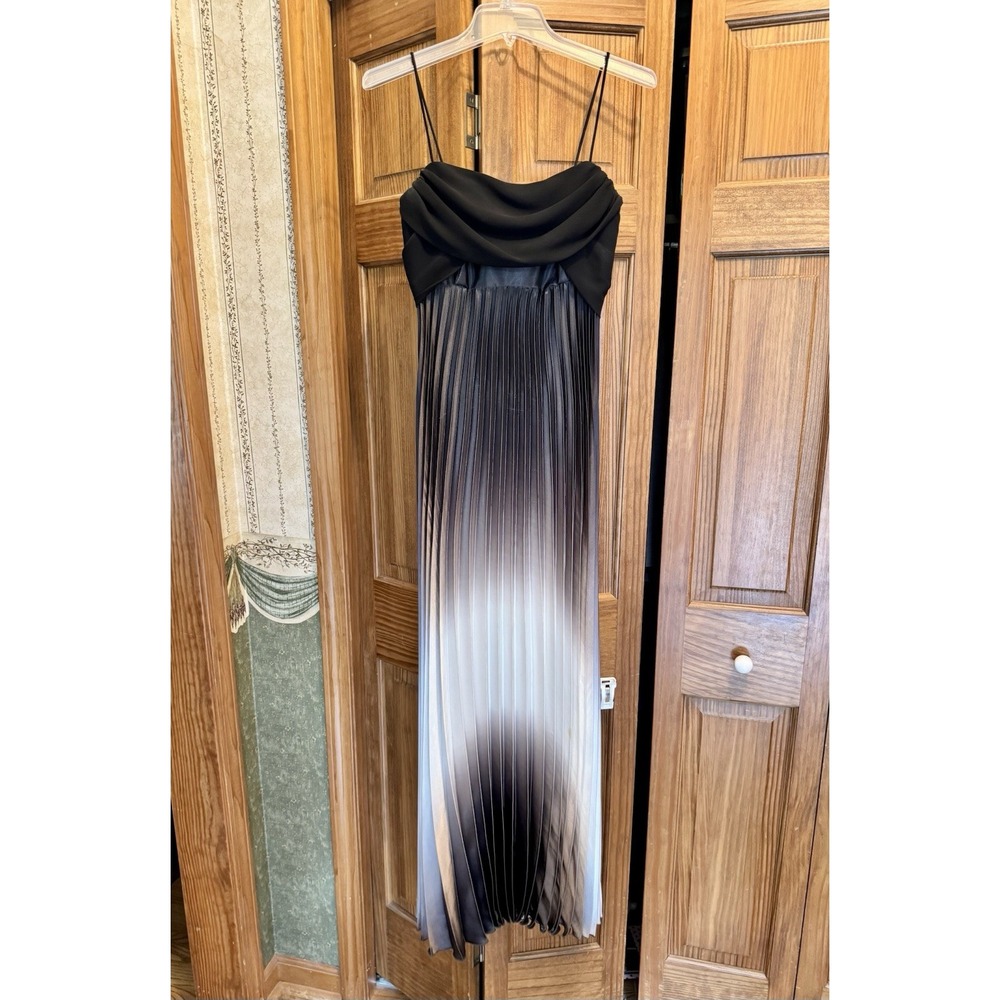 Betsy And Adam Y2K Full‎ Length Ombré Pleated Dress 8
